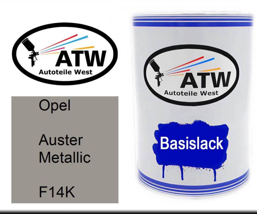 Opel, Auster Metallic, F14K: 500ml Lackdose, von ATW Autoteile West.